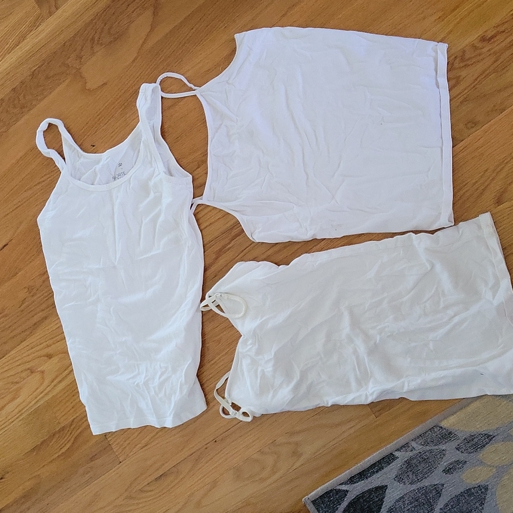 White tank tops